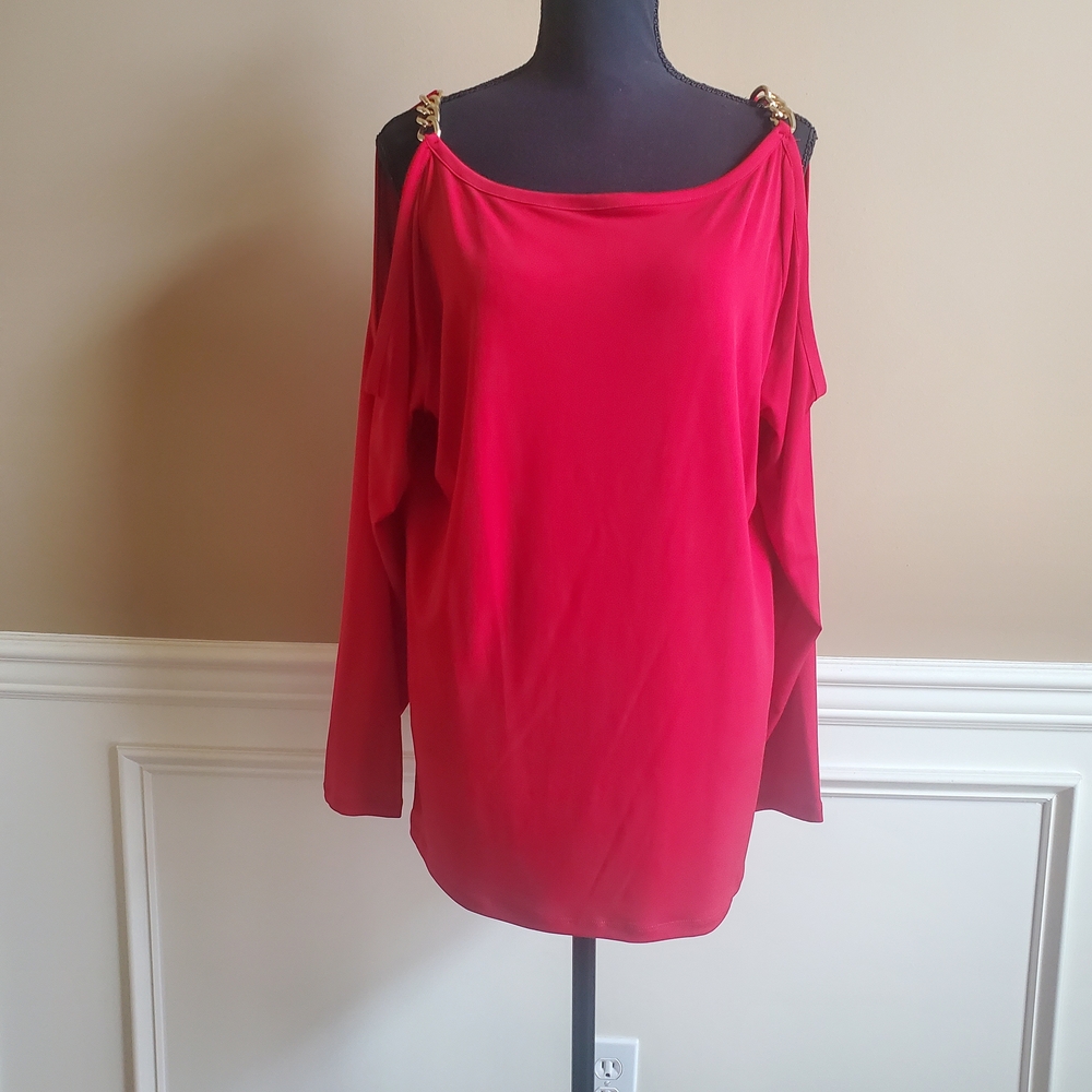 Michael Kors Red Off-Shoulder Top